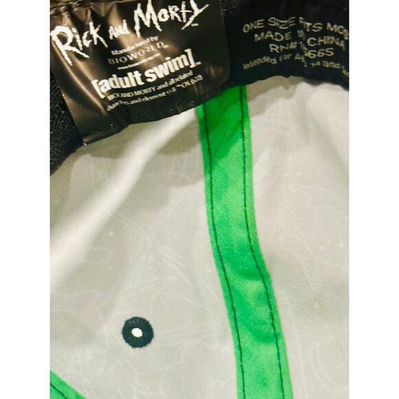 Rick and Morty Hat Unisex Adjustable Black Galaxy Print Cartoon Streetwear - Picture 4 of 6